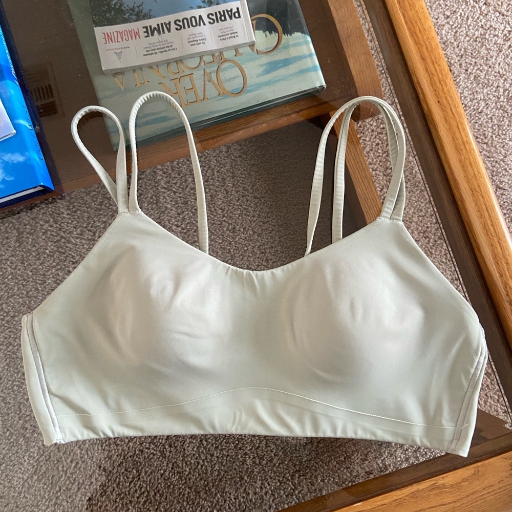 Lululemon grey greige cloud sports bra 10
